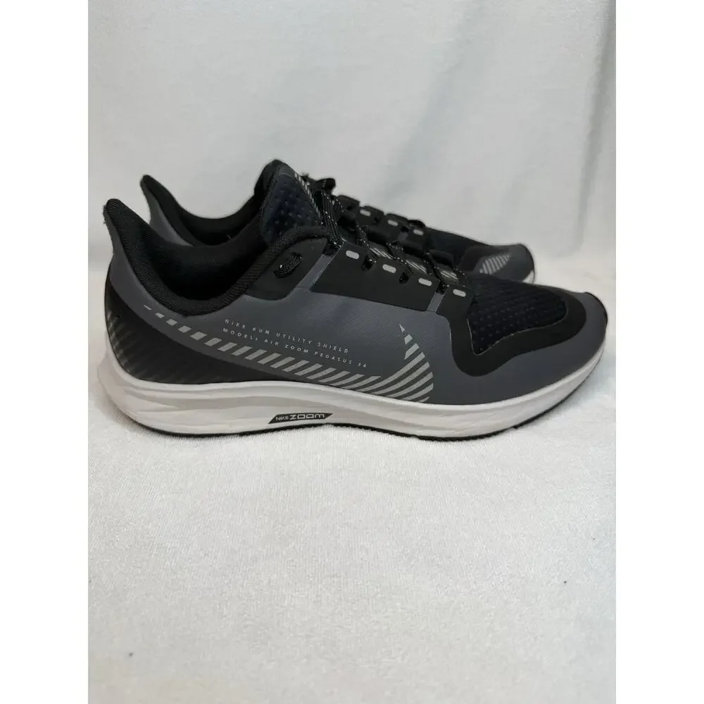 Nike Air Zoom Pegasus 36 Shield womens 8.5 Cool Grey Black Water Resistant